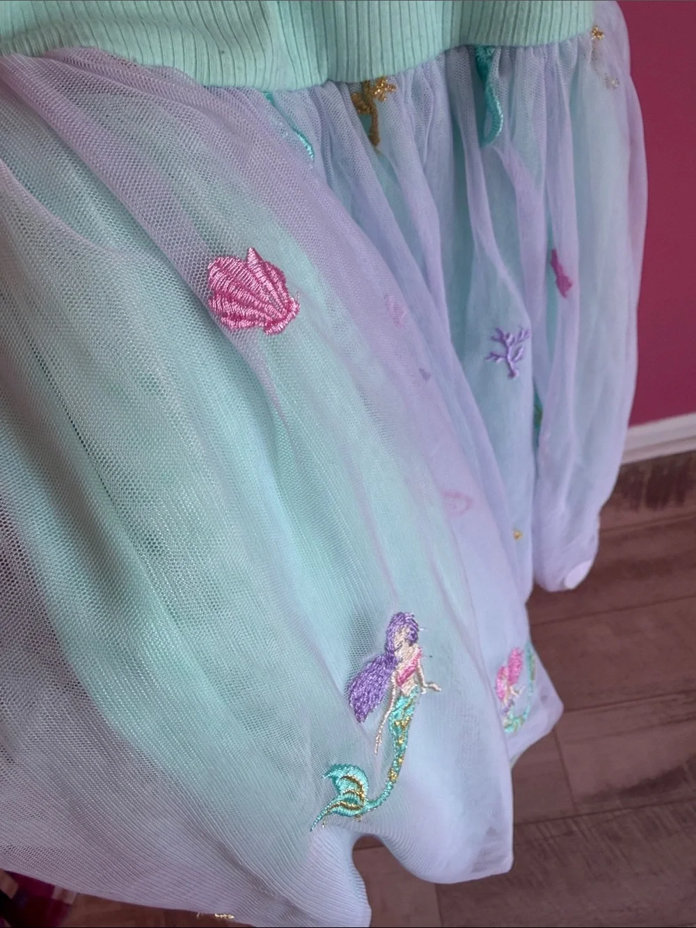 Zunie Mint and Lavender Mermaid Tulle Dress